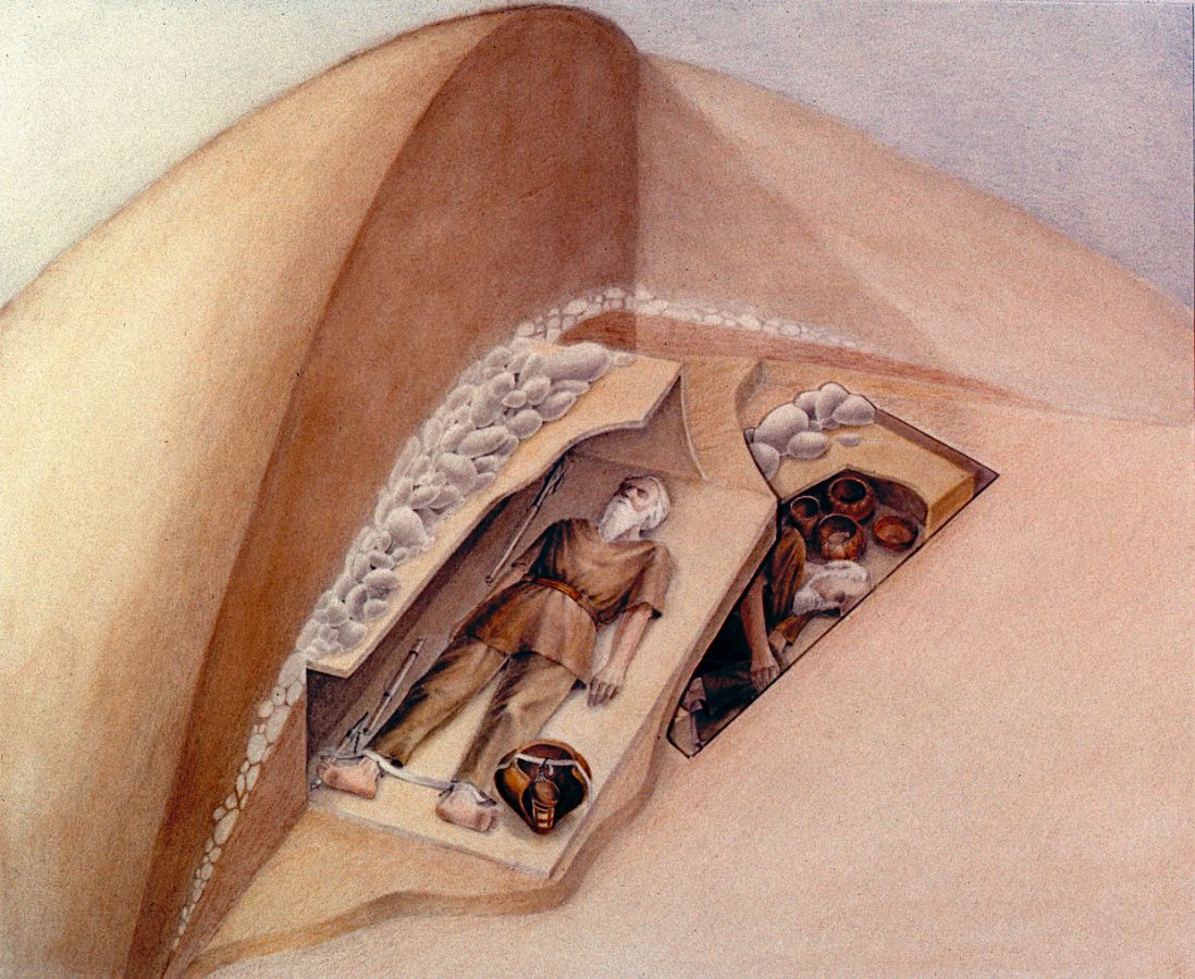 keltischer Grabhügel von Schaffhausen-Geissberg mit Bestattung zweier 55- bis 65-jähriger Männer; diverse Beigaben